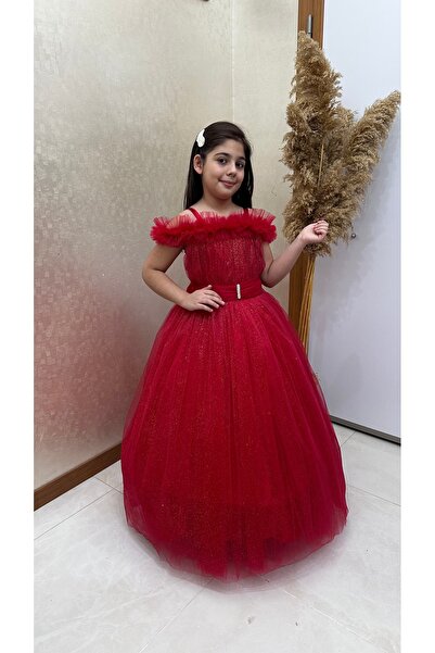 tuha kids design فستان سهرة للأطفال من ديجاجي تارلاتانلي، فستان زفاف من التول...