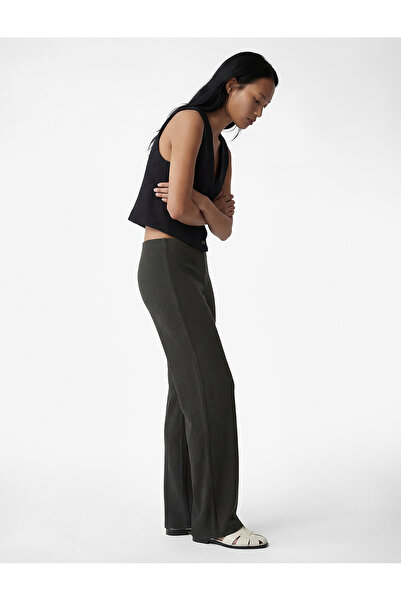 Koton Pantaloni Classic croială slim fit din amestec de viscoză
