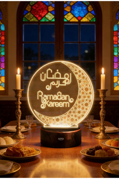 Yoawllty Ramadan Decorations Ramadan Lights – USB Crescent LED Night Light fo...