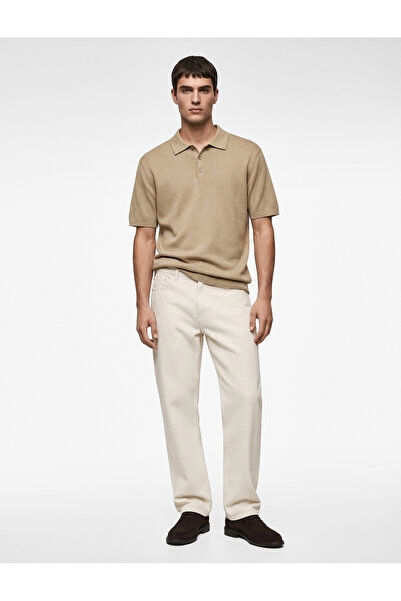 Koton Πλεκτό μπλουζάκι με κοντό μανίκι με λεπτομέρεια στο μανίκι και κουμπιά ...