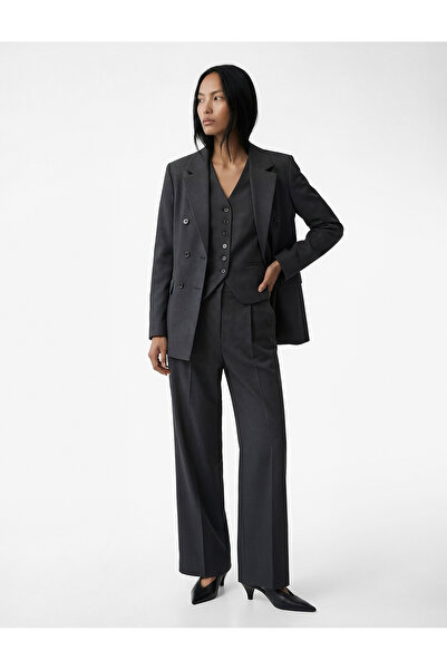 Koton High Waist Pocketed Viscose Blend Palazzo Pants