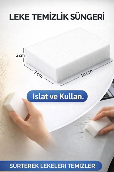 1 Adet Melamin Sünger, Çizik Giderici Sünger, Duvar Temizleme Süngeri, Silgi Sünger, Sihirli Sünger