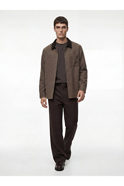 Koton Cămașă cu mânecă lungă, cu guler clasic, cu buzunare, cu ajustare normală