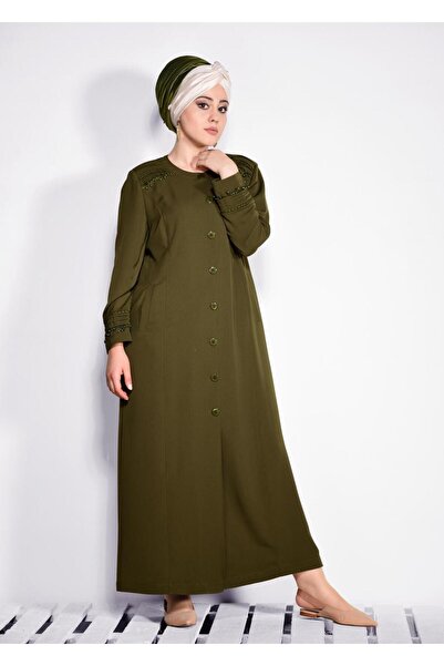 Alvina 1277 Model Guipure Detailed and Buttoned Curtain Decorated