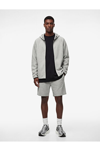 Koton Regular Fit Long Sleeve Zippered Pocket Hooded Sports Sweatshirt