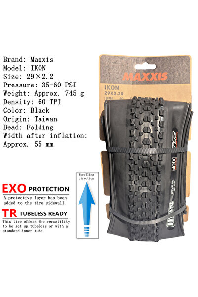 Maxxis Foldable 29X2.2 EXOTR B IKON Mountain Bike Tires26/27.5/29X2.2 2.0 2.3...