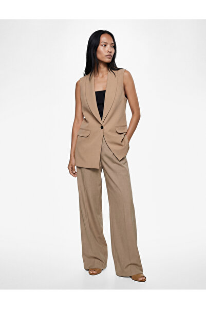 Koton سترة طويلة منقوشة بنمط الفهد مع جيوب