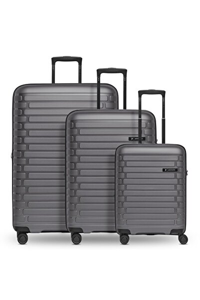 Pactastic Collection 04 THE THREE SET + 4 Rollen Kofferset 3-teilig mit Dehnf...