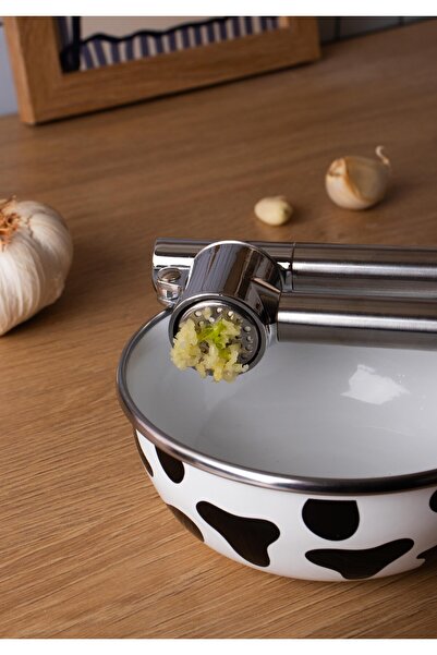 EMAYlab Garlic Crusher with Stainless Steel Bowl – Ergonomic Grip, Crush With...