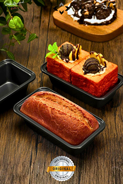 LİGROUND قالب كيك وخبز مستطيل الشكل من الفولاذ الكربوني، قالب خبز غير لاصق، ص...