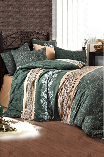 Always Ranforce King Size Double Duvet Cover Set Hürrem Yeşil