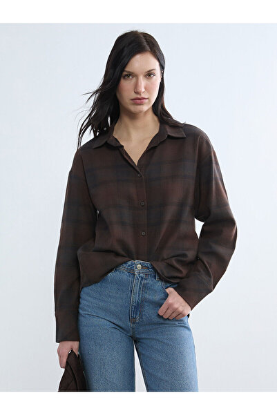 LC Waikiki Ekose Desenli %100 Pamuk Kadın Gömlek