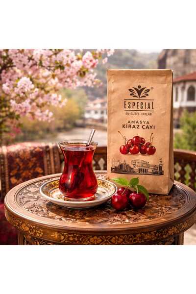espacial AMASYA KİRAZ ÇAYI 250 gr ( GERÇEK MEYVE PARÇACIKLI)