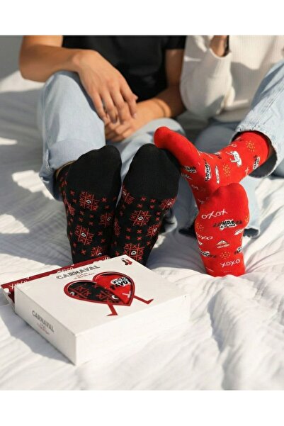 CARNAVAL SOCKS Valentine's Day Special Design Boxed Sock Set / Unisex Gift So...