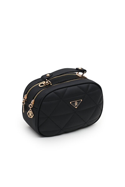 Cochines Geantă de mână, de tip crossbody și de umăr, neagră, cu 2 compartime...