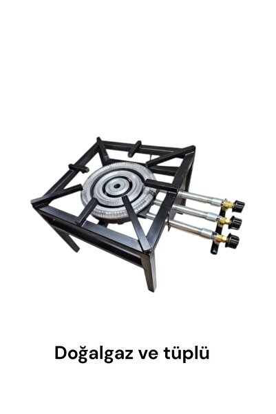 Orgaz Volkan sanayi tipi büyük boy profil tüplü ocak kare canavar aşçı yer oc...