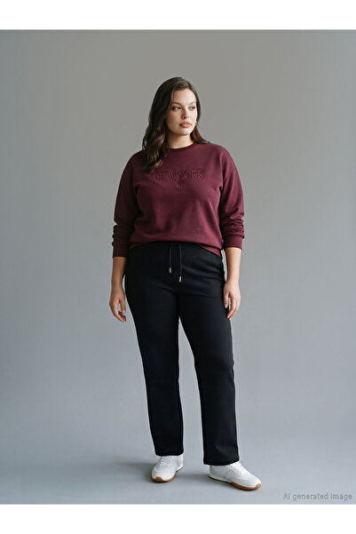 LC Waikiki Γυναικείο χοντρό αθλητικό παντελόνι με ελαστική μέση