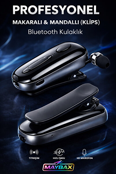 Maybax Bluetooth Makaralı, Mandallı, Titreşimli, Çoklu Cihaz Bağlantılı iOS &...