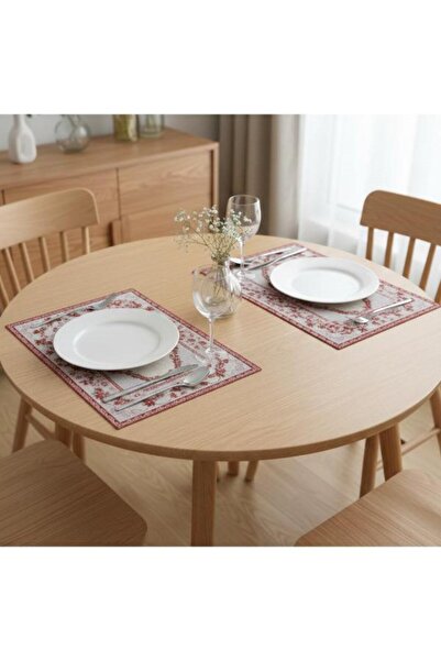 Believe SERVIZ DE CRĂCIUN FLORE SILVERY JACQUARD TAPET DECORATIV SERVIZ AMERI...