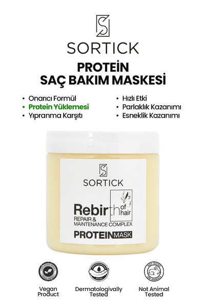 Sortick Protein Saç Bakım Maskesi Onarıcı Güçlendirici 500ml