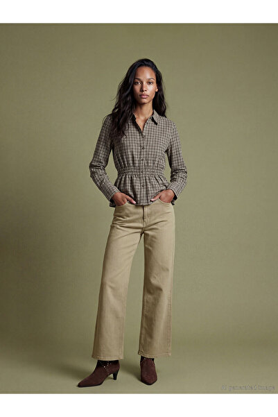 LC Waikiki LCWAIKIKI ClassicGreen Γυναικείο τζιν παντελόνι με φαρδιά μπατζάκια