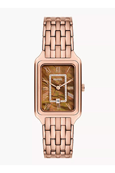 Fossil Raquel Three-Hand Date Rose Gold-Tone Stainless Steel Watch ES5323