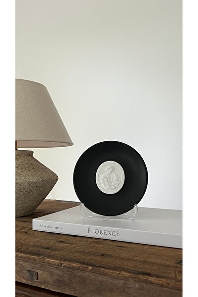 HOME DEKORİSTA Διακοσμητικό Πιάτο, Διακοσμητικό Αντικείμενο, Μαύρο Χρώμα Πιάτ...