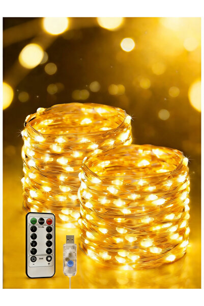 Yoawllty Ramadan Decor LED Fairy Lights, 2 PCS 10M USB Powered Silver Wire Li...