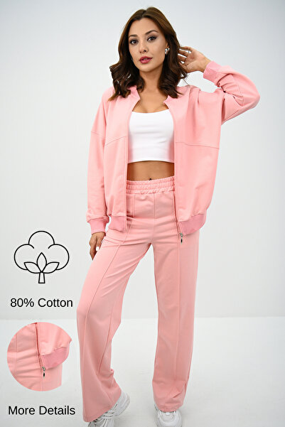 Koza Butik Γυναικεία Φαρδιά Φόρμα Φόρμας με φερμουάρ 4144-25