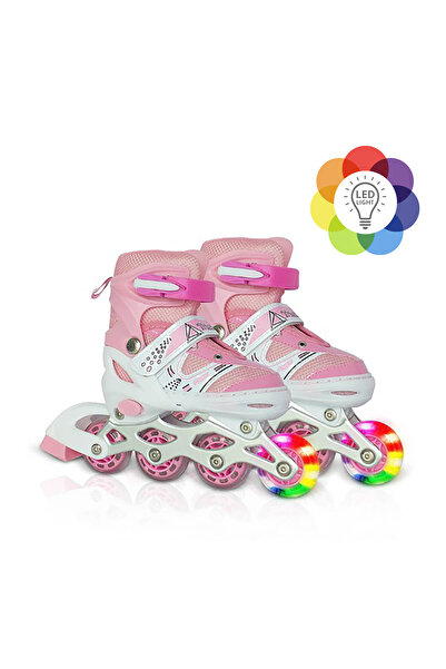 Triathlon T144-P Işıklı Tekerlekli Paten | Çocuk & Genç Pateni | Tek Sıra 4 T...