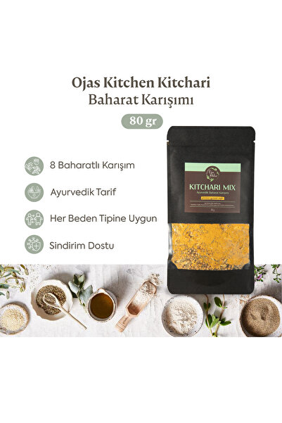 ojas kitchen Kitchari Baharat Karışımı - Ayurvedik Baharat Karışımı - 80 gr