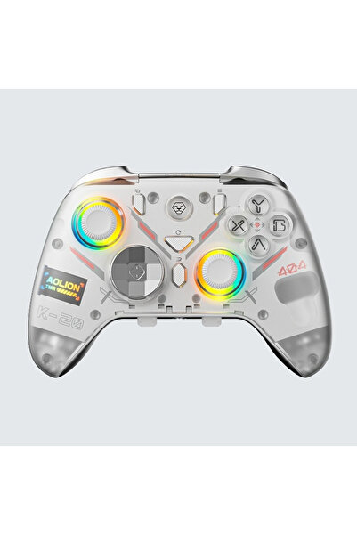 aolion Hall Effect Kablosuz Oyun Kolu RGB Şarj İstasyonlu Drift Önleyici PC K...