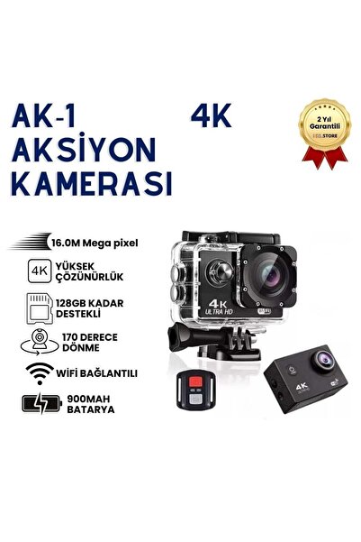 HZL Aksiyon Kamerası 4K Video Kamera Kamera Dijital Wifi Aksiyon Kamerası Kaf...