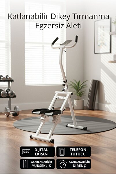 Triathlon T‑234 Katlanabilir Dikey Tırmanma Egzersiz Aleti | Dijital Ekran | ...