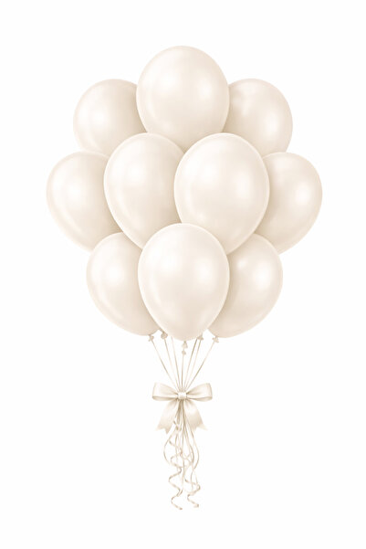 BeySüS Aura Collection Beige Cream Balloon (Beige Cream) - 12 Inch - 10 Pieces