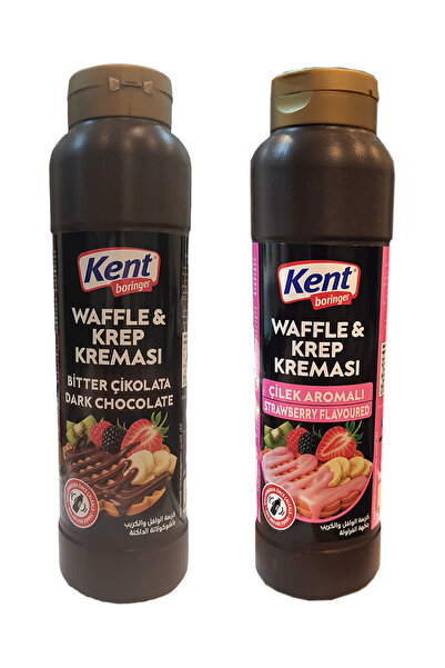 Kent Boringer 2'li Bitter Çikolatalı ve Çilekli Waffle & Krep Kreması 1 L
