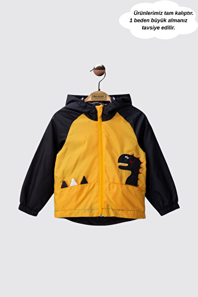 Verscon Boy's Hooded Zipper Closure Waterproof Raincoat