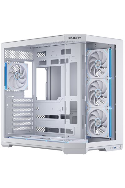 majesty Mid Mavera pro صندوق كمبيوتر ميد تاور | 7 مراوح ARGB | زجاج مقسى | AT...