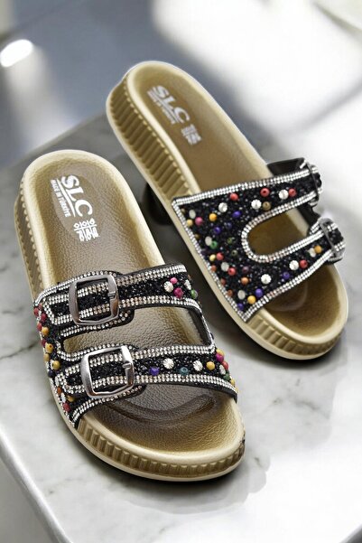 ISPARTALILAR 45560 Udobna potplata Sa kamenčićima dana ženska Papuče