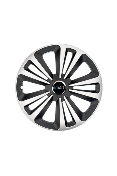 Autohelix MSA Set de 4 capace de jantă Terra Gri-Negru R14 pentru gama de maș...