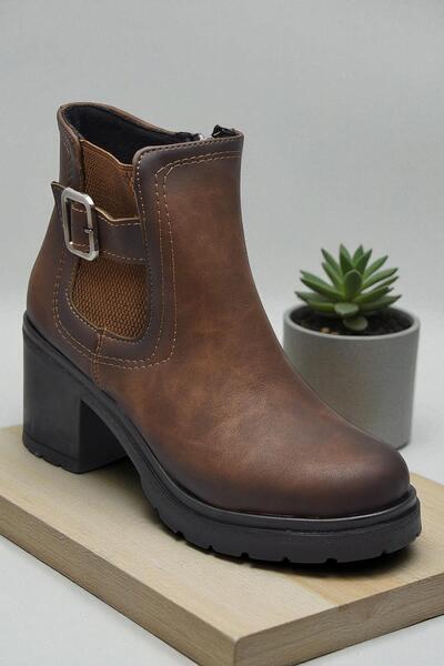 ISPARTALILAR 4563 أحذية نسائية طويلة غير قابلة للانزلاق مع سحاب وأربطة للاستخ...