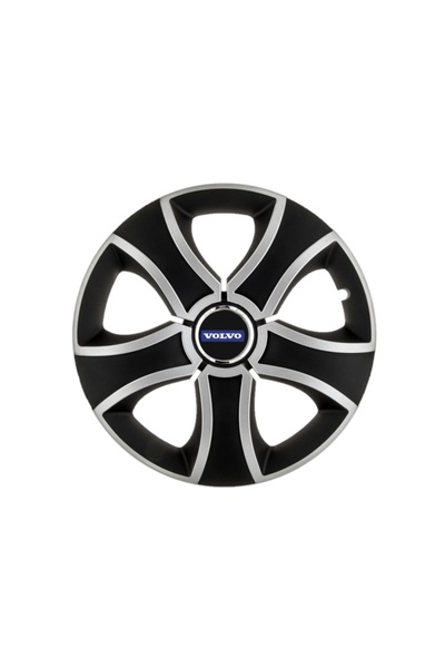 Autohelix MSA Set de 4 capace de jantă Bis Gri-Negru R16 pentru gama de mașin...