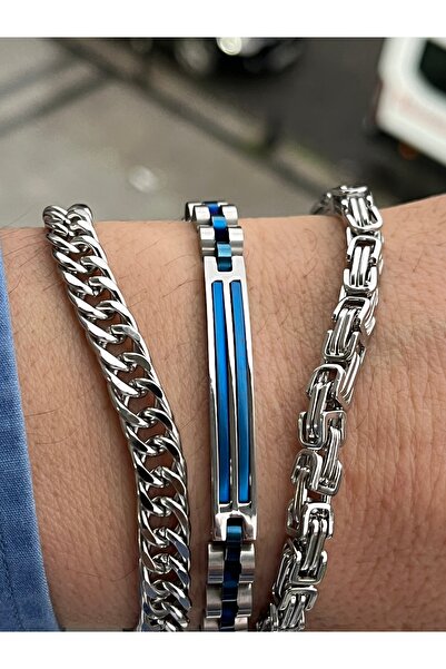 Naviforce çift taraflı kullanımlı erkek çelik bileklik