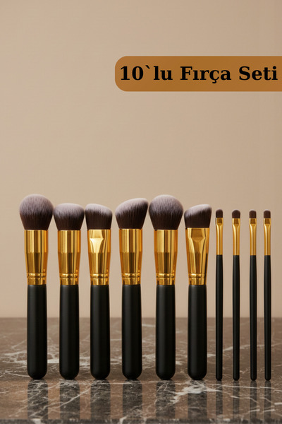 monangel Siyah Saplı 9'lu Makyaj Fırça Seti