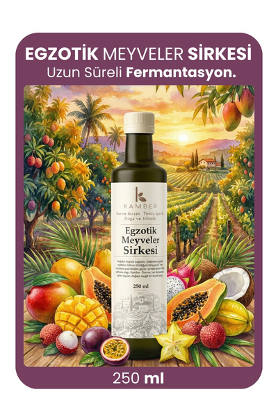Kamber Doğadan Sağlığa Fermente Egzotik Meyve Sirkesi – Guava, Kivi, Kaktüs, ...