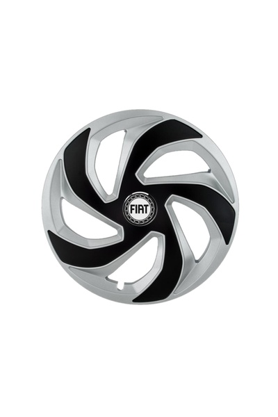 Autohelix MSA Set de 4 capace de jantă Rex Gri-Negru R16 pentru gama auto Fiat