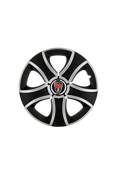 Autohelix MSA Set de 4 capace de jantă Bis Gri-Negru R15 pentru gama auto Ran...