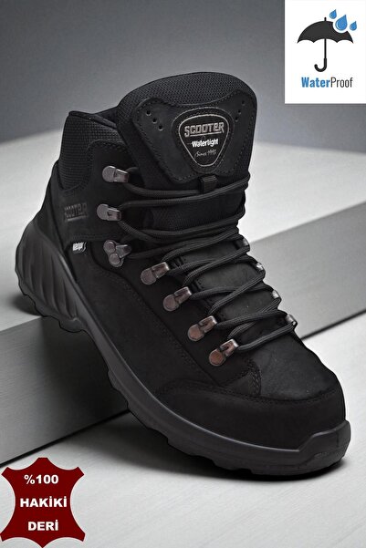 ISPARTALILAR 4107 Ορθοπεδική σόλα ΑΔΙΑΒΡΟΧΗ Γνήσιο δέρμα Ανδρικές μπότες εξωτ...