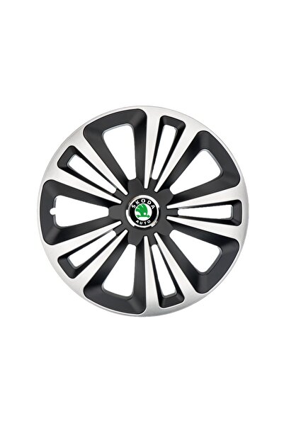 Autohelix MSA Set de 4 capace de jantă Terra Gri-Negru R14, pentru gama auto ...