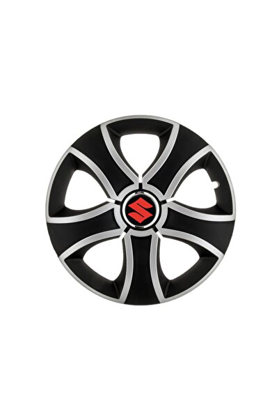 Autohelix MSA Set de 4 capace de jantă Bis Gri-Negru R15 pentru gama auto Suzuki